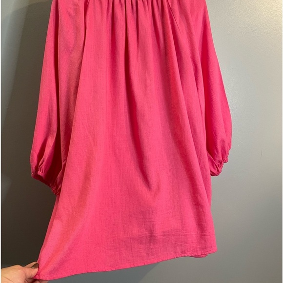 ASHLEY STEWART 3/4 Sleves Top Pink 80% Rayon 20% Linen SZ/14 - Picture 5 of 7